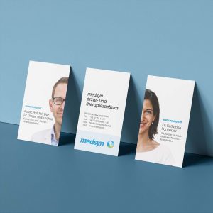 Medsyn veredelte Visitenkarten